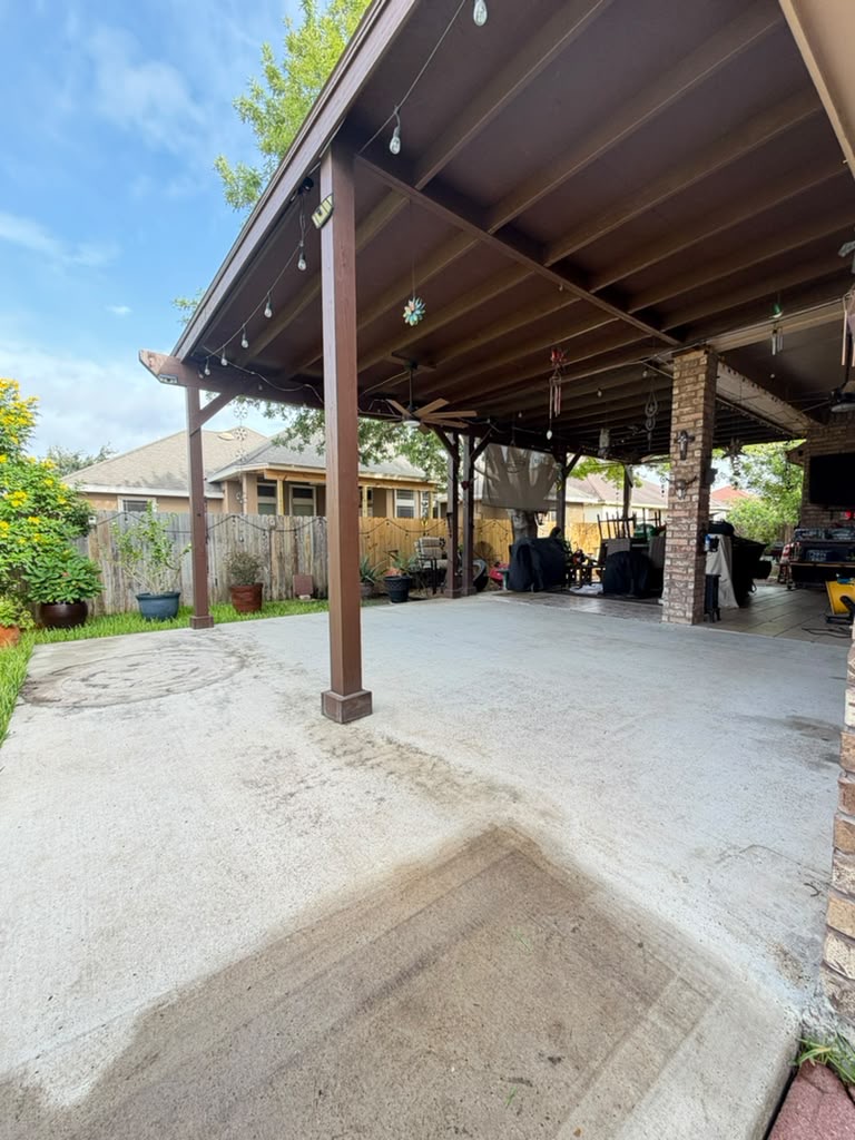 Covered Patio Before